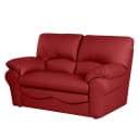 2-Sitzer Sofa Echtleder Rot/Rot Echtleder Mabel | Rot