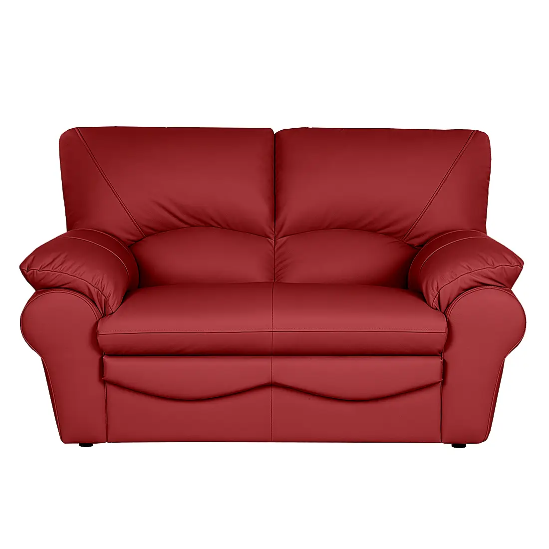 2-Sitzer Sofa Echtleder Rot/Rot Echtleder Mabel | Rot