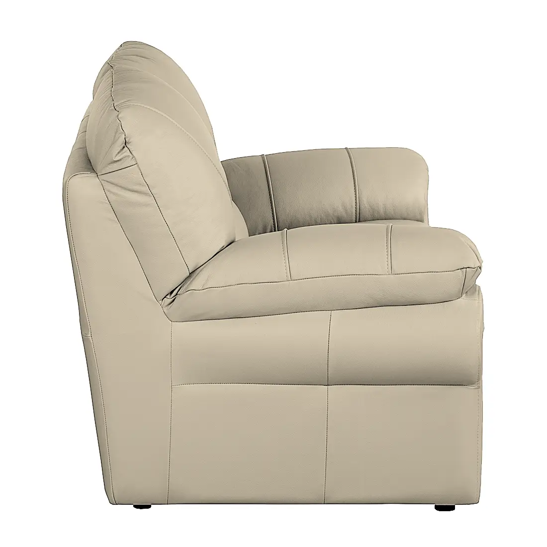 2-Sitzer Sofa Echtleder Grau/Taupe | Grau