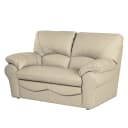 2-Sitzer Sofa Echtleder Grau/Taupe | Grau