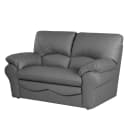 2-Sitzer Sofa Kunstleder Grau | Grau