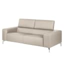 Sofa 2,5-Sitzer Echtleder Grau/Taupe | Grau