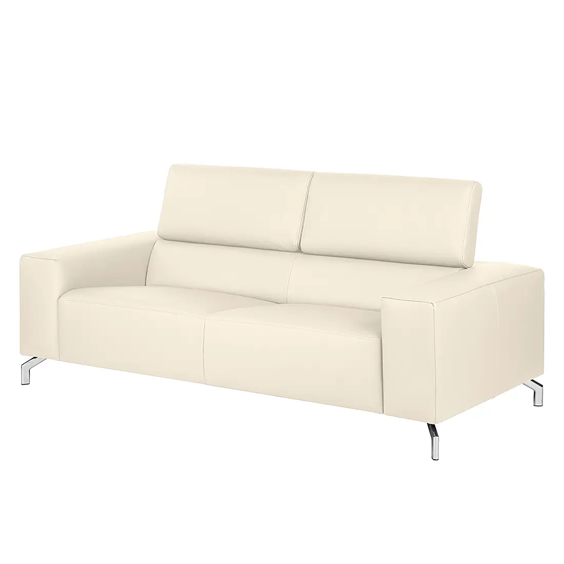 Sofa 2,5-Sitzer Echtleder Weiß | Weiß