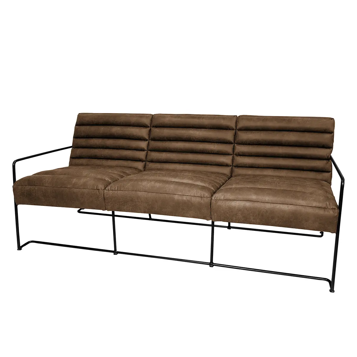 Polstergarnitur 3-2-1 Braun/Cubanit Webstoff Industrial | Braun