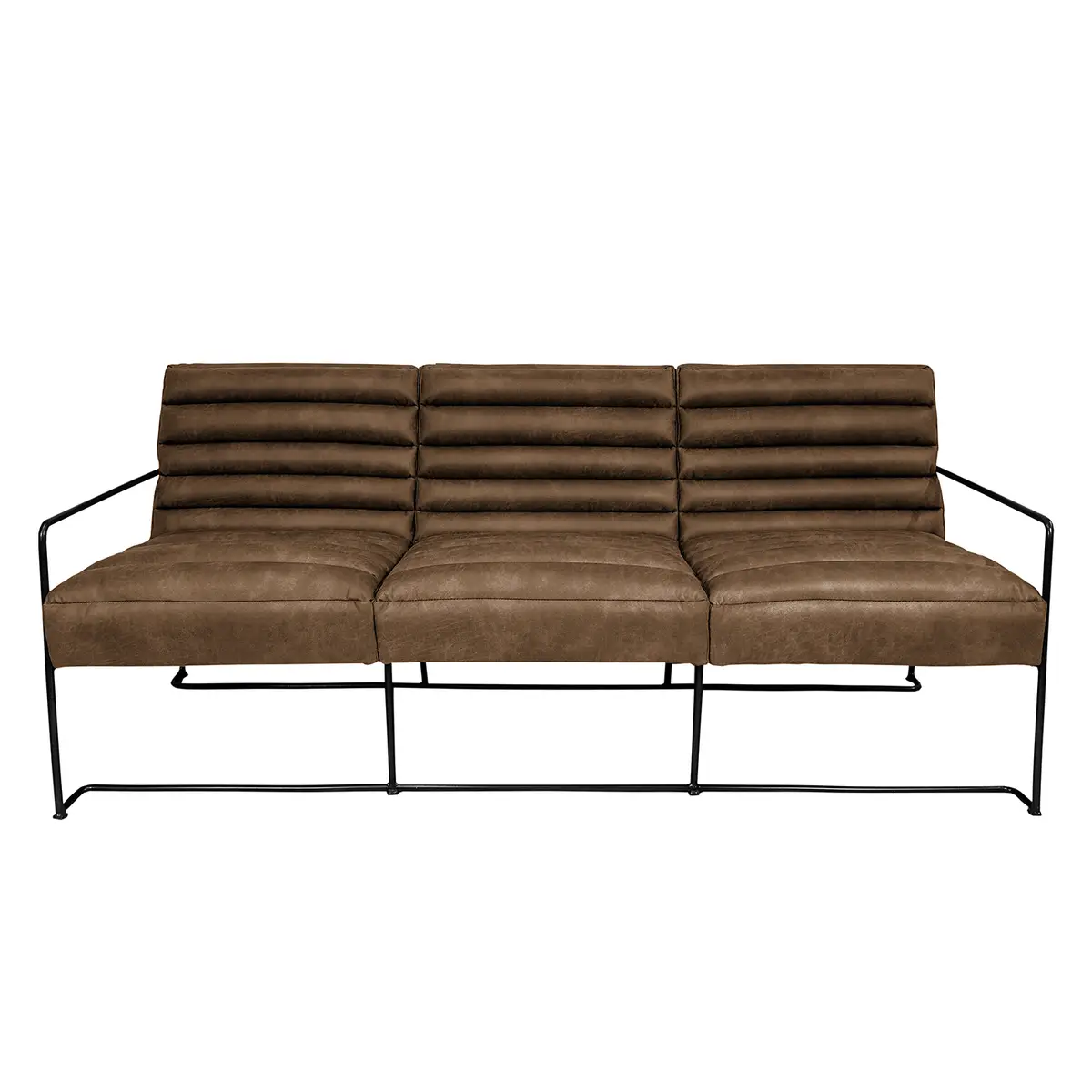 Polstergarnitur 3-2-1 Braun/Cubanit Webstoff Industrial | Braun