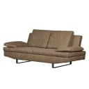 Sofa 2-Sitzer Antiklederlook Braun/Schlamm Microfaser Priya