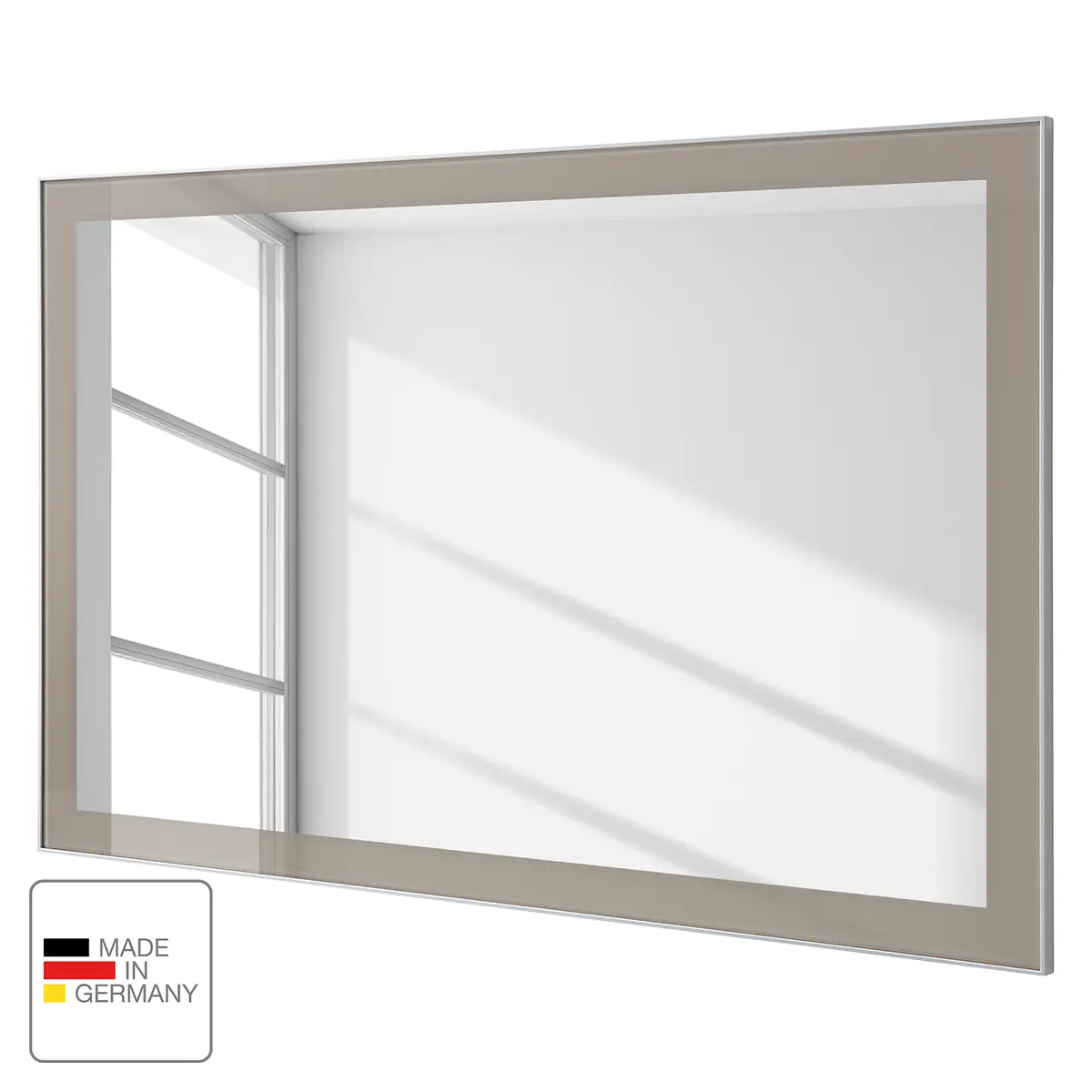 Spiegel 120 x 77cm Grau/Taupe | Grau