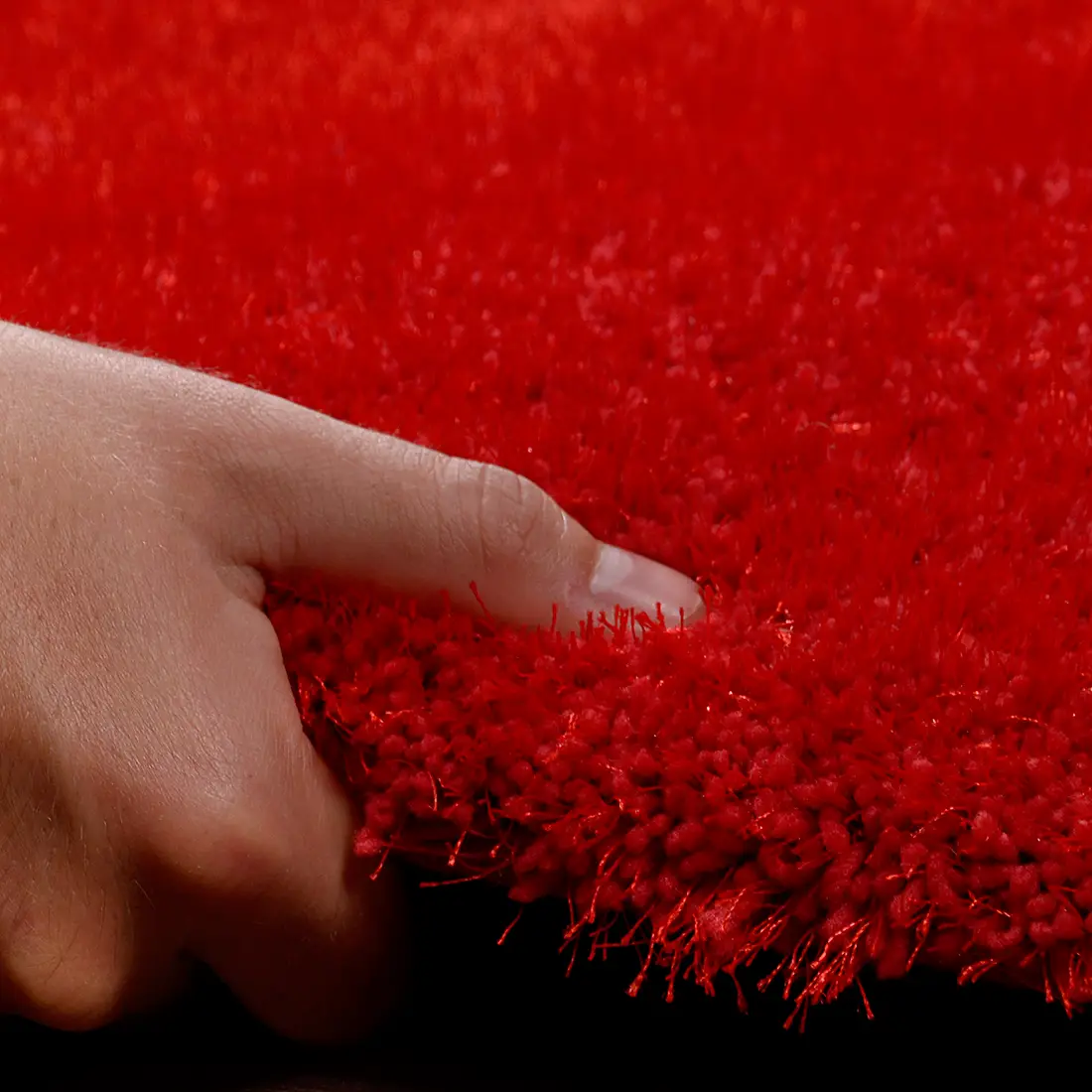 Teppich Soft Square | Rot