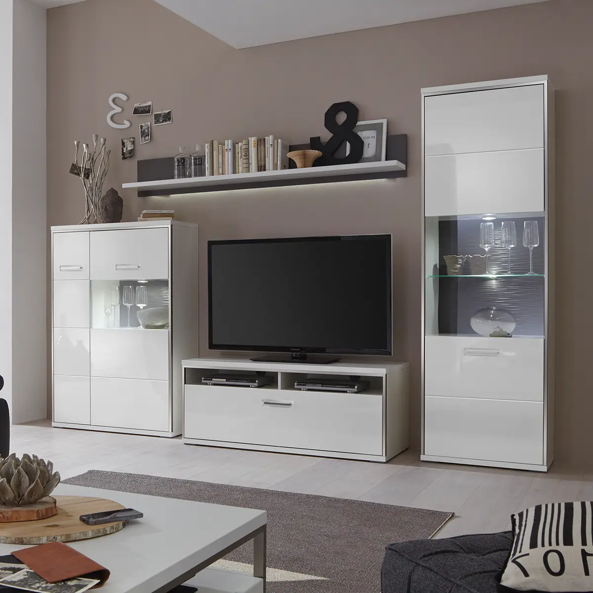 TV-Lowboard Arco | Weiß