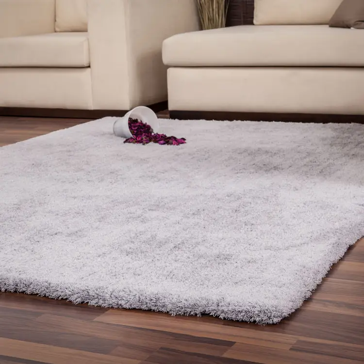 Teppich Velvet Ø 80cm Grau Silber | Grau