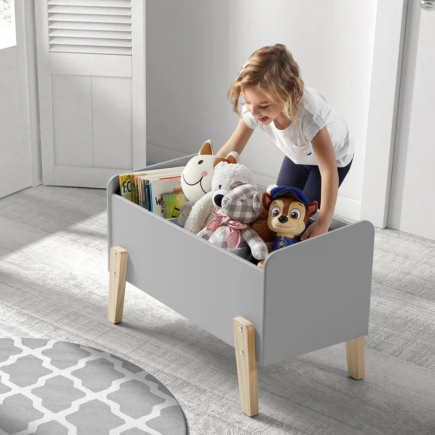 Spielzeugkiste Kiddy | Grau