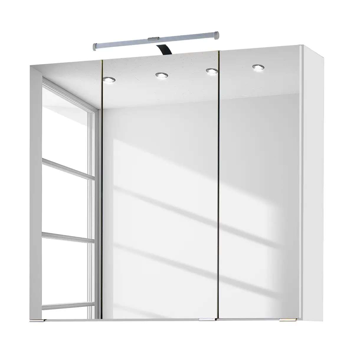 Badezimmerset 2-teilig 60cm Weiß/Hochglanz Weiß/Weiß | Weiß
