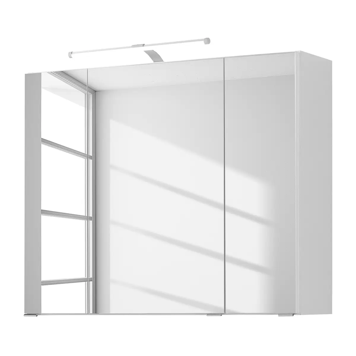 Badezimmerset 2-teilig 90cm Weiß/Hochglanz Weiß/Weiß | Weiß
