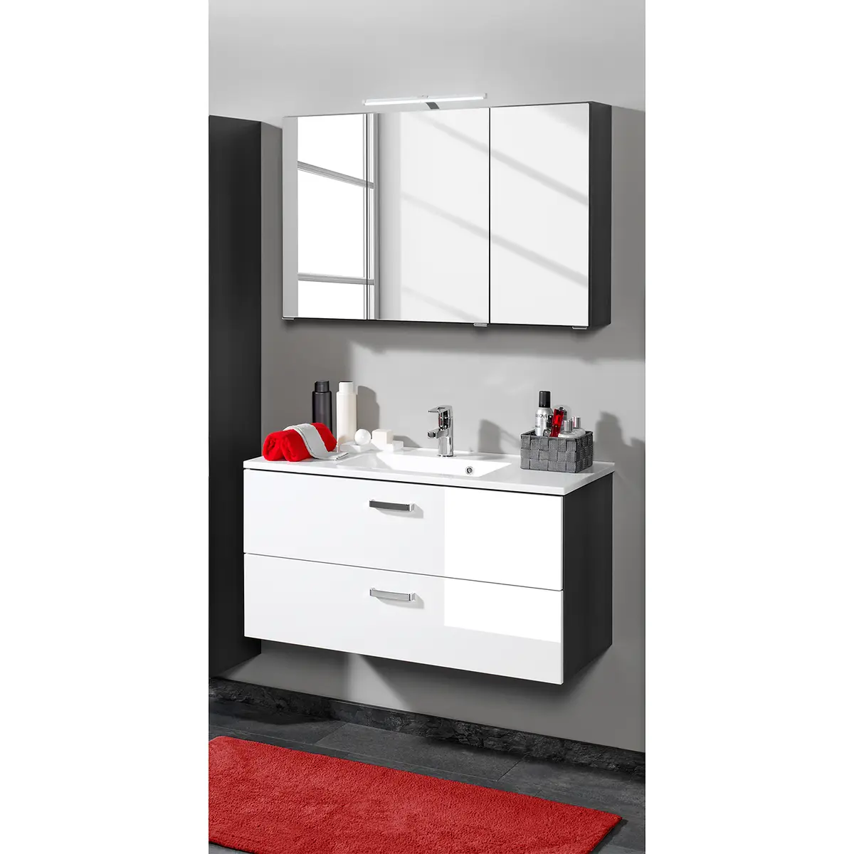 Badezimmerset Zeehan 100cm | Weiß