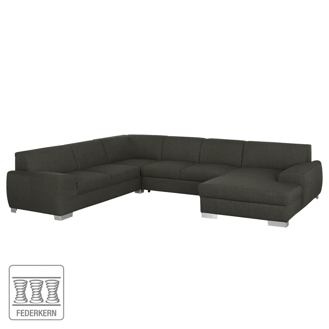 Wohnlandschaft Grau Webstoff | Grau