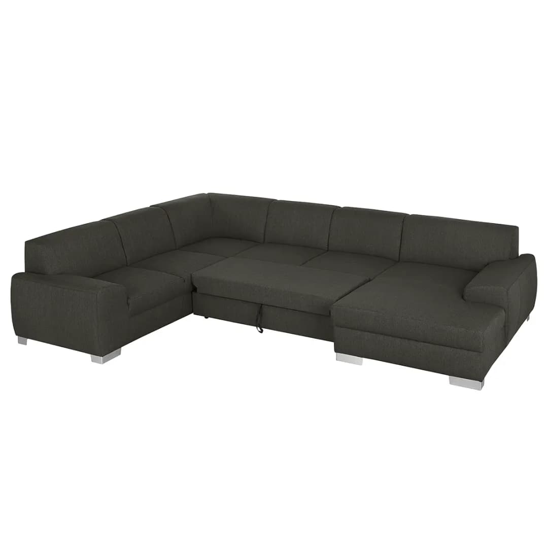 Wohnlandschaft Grau Webstoff | Grau