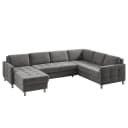 Wohnlandschaft Grau Strukturstoff | Grau