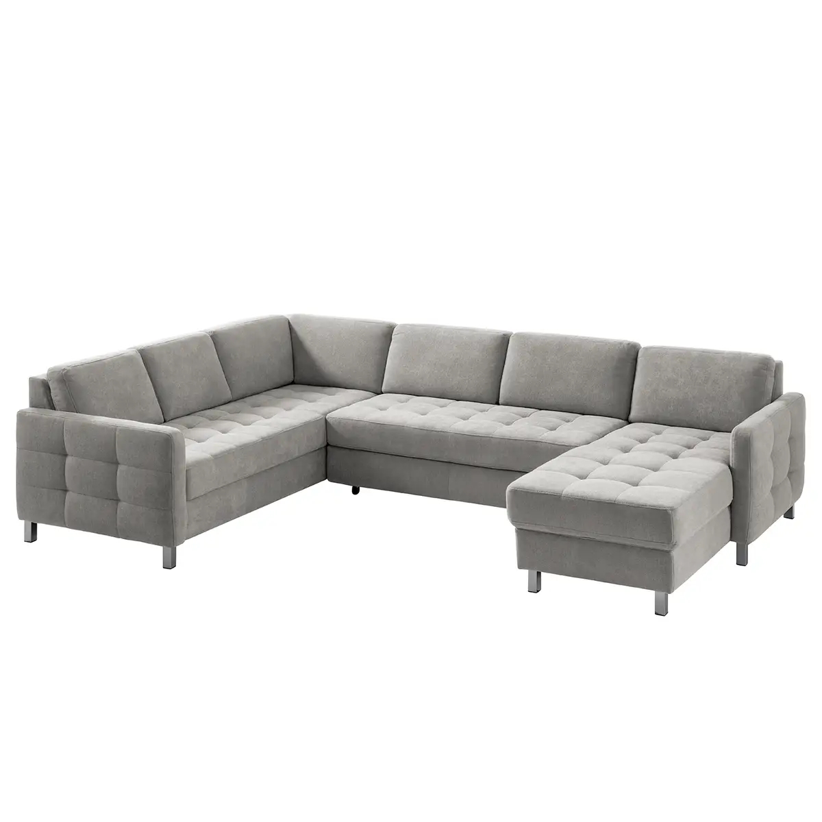 Wohnlandschaft Grau/Granit Strukturstoff | Grau