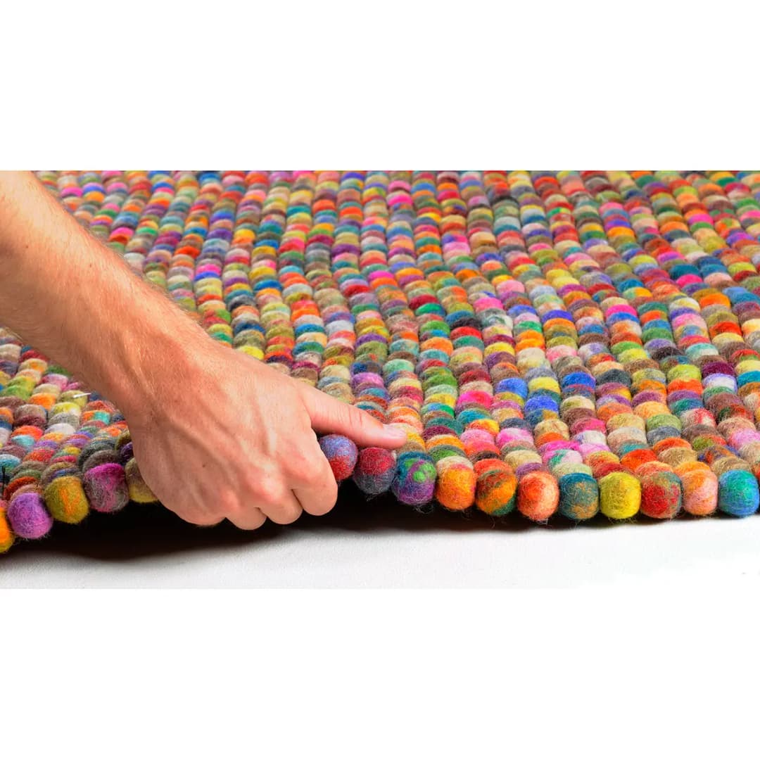 Filzteppich Ballo Round | Mehrfarbig