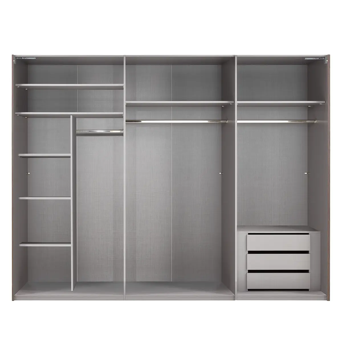 Zubehör für Kleiderschrank 90/90 210cm Grau Comfort | Grau