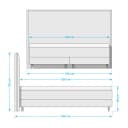 Boxspringbett Klassisch 180 x 200cm Webstoff Meara | Braun