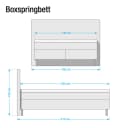 Boxspringbett Hedensted | Grau