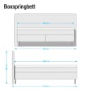 Boxspringbett Hedensted | Grau