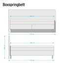 Boxspringbett Hedensted | Grau