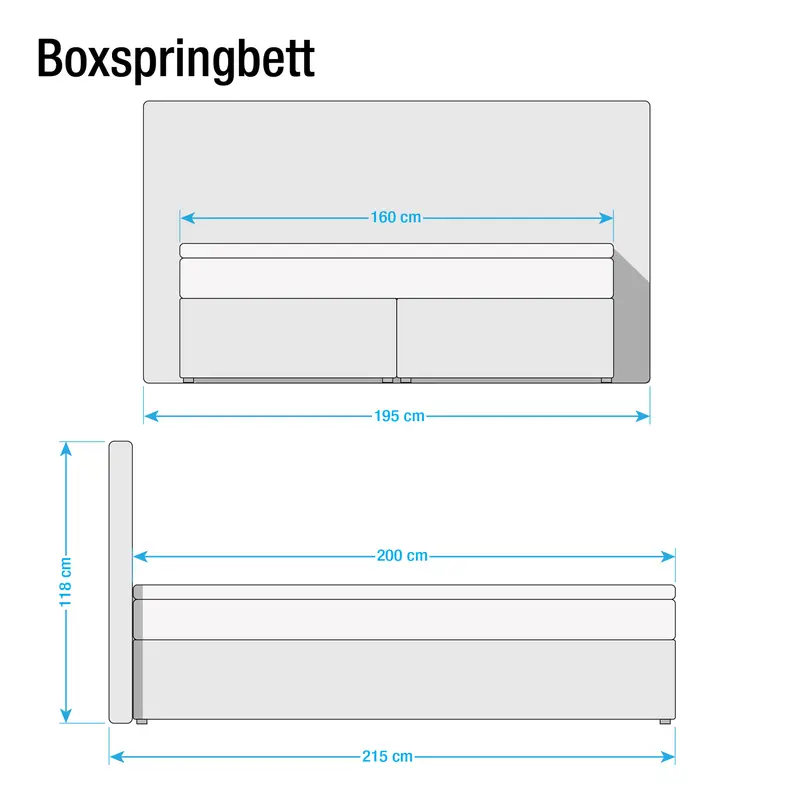 Boxspringbett Ingebo | Braun