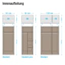 Drehtürenschrank I 136 x 197 x 54cm Braun Sonoma Eiche Dekor