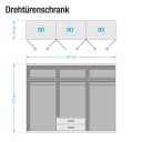 Drehtürenschrank Passau 271cm Weiß | Weiß
