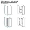 Eckschrank Soala II | Braun