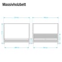 Himmelbett 180 x 200cm Massivholz Eiche, geölt | Braun