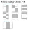 Schwebetürenschrank mit Spiegel | Weiß