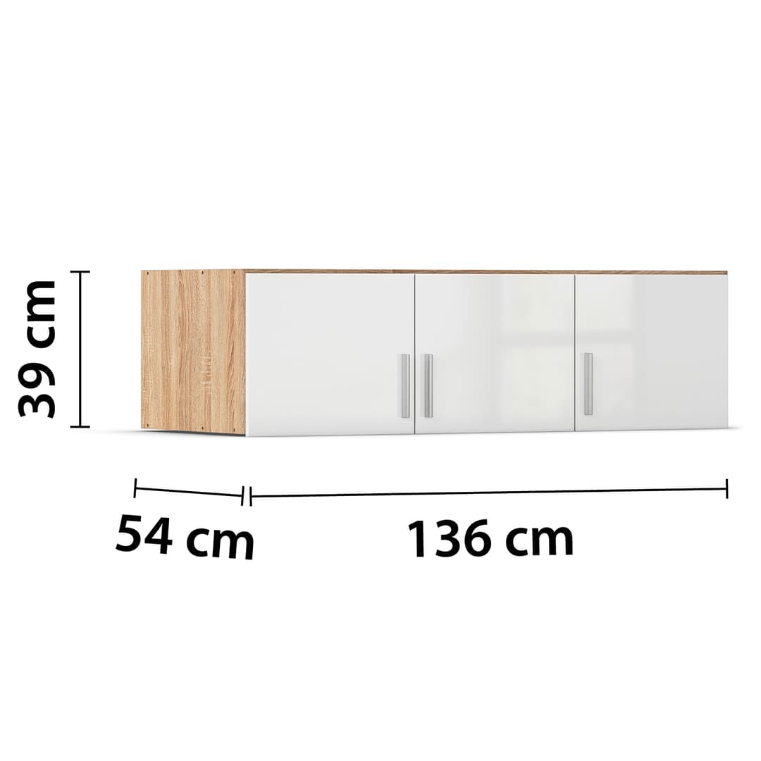 home24 Schrankaufsatz 136cm | Mehrfarbig