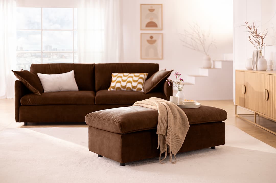 home24 Polsterhocker | Braun