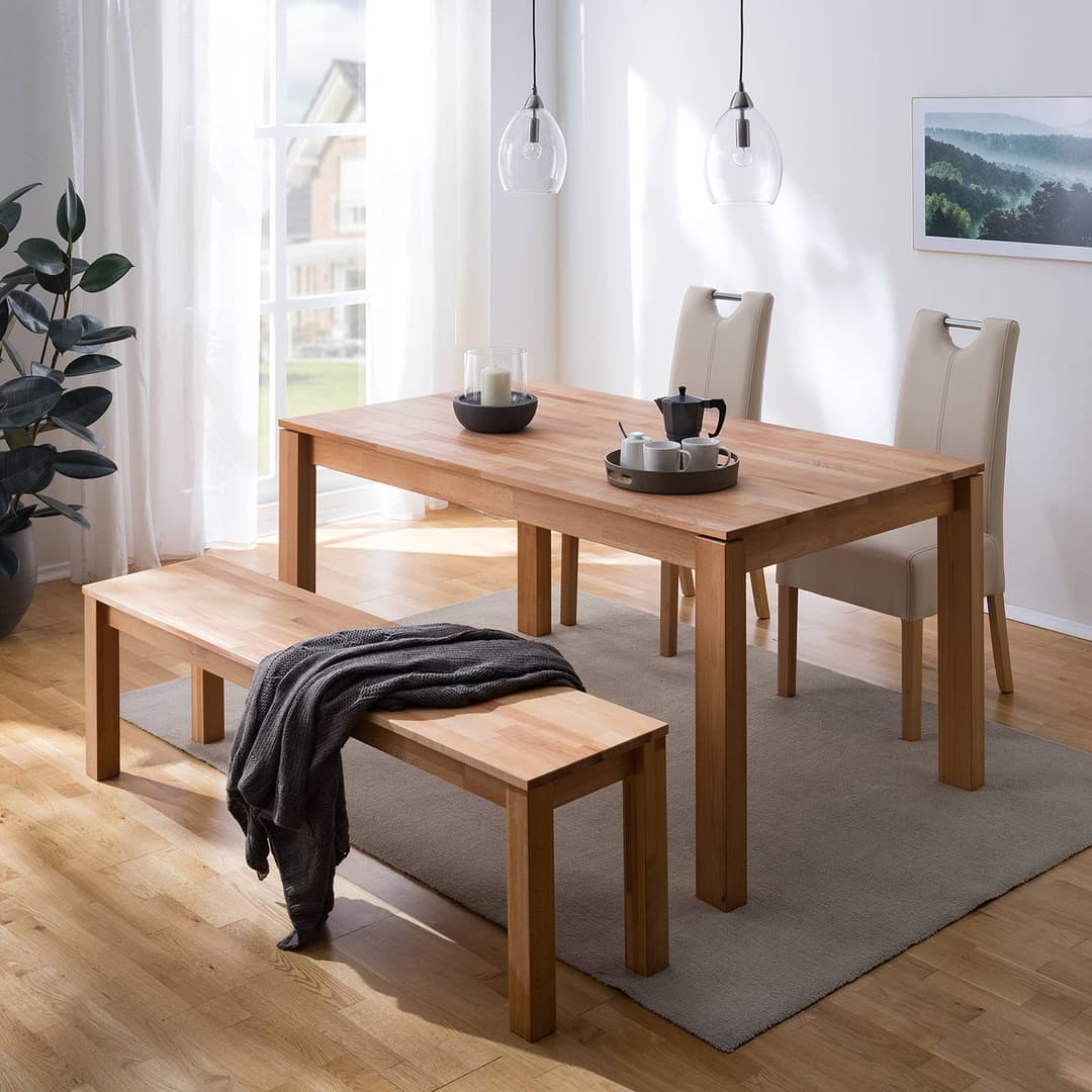 home24 Esstisch RedWOOD 160 x 90cm Braun/Beige/Kernbuche | Braun