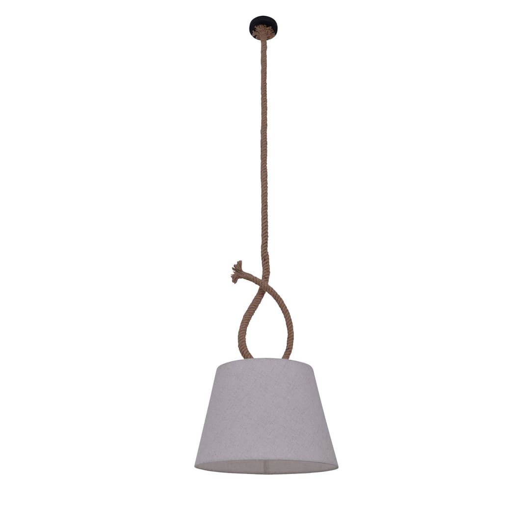 Pendelleuchte Rope Ø 35cm Beige Mischgewebe E27 | Beige