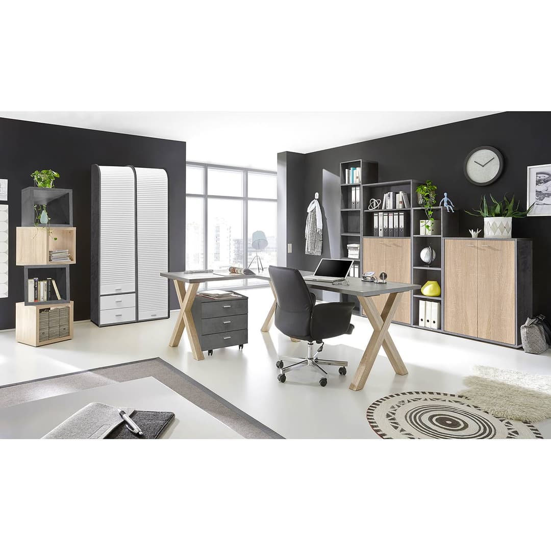 home24 Aktenregal Leeton ll | Grau