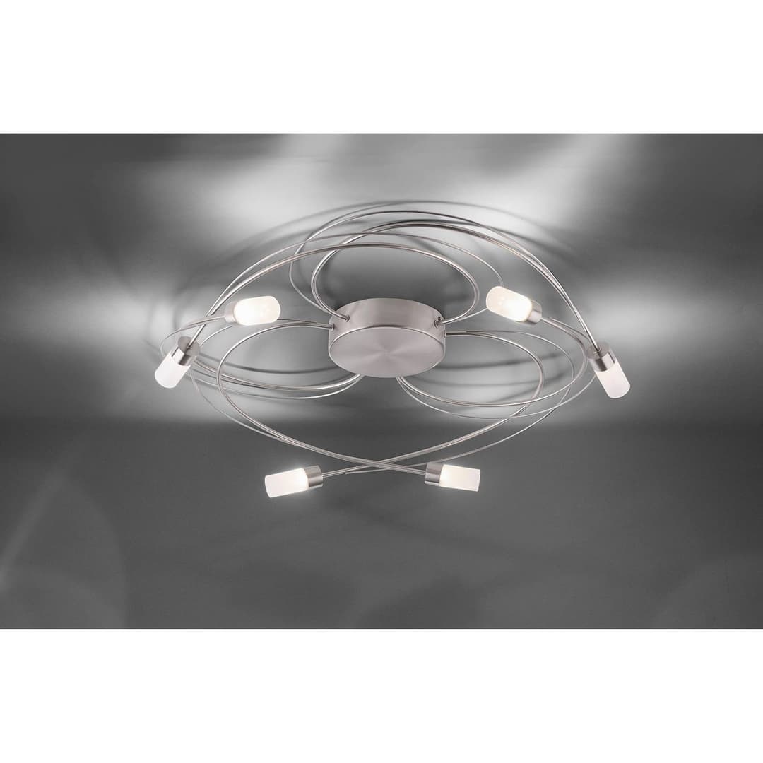 home24 LED-Deckenleuchte Nelia | Silber