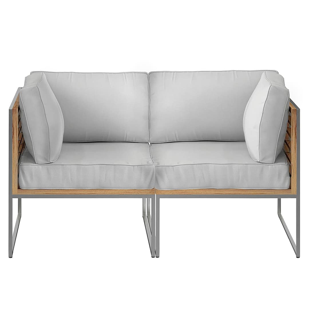 home24 Loungesofa 2-teilig | Grau