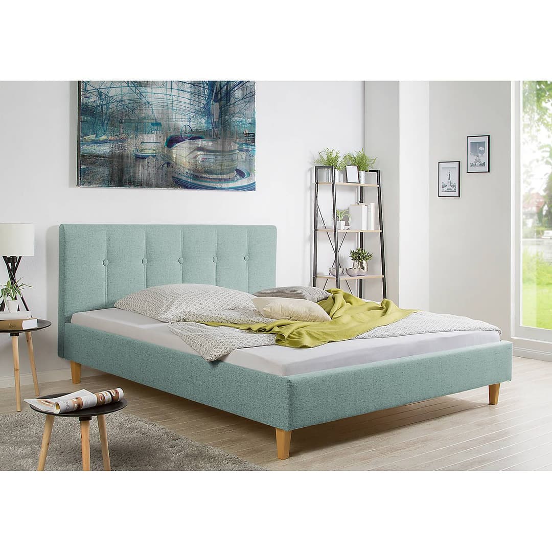 home24 Polsterbett Havdrup | Grün