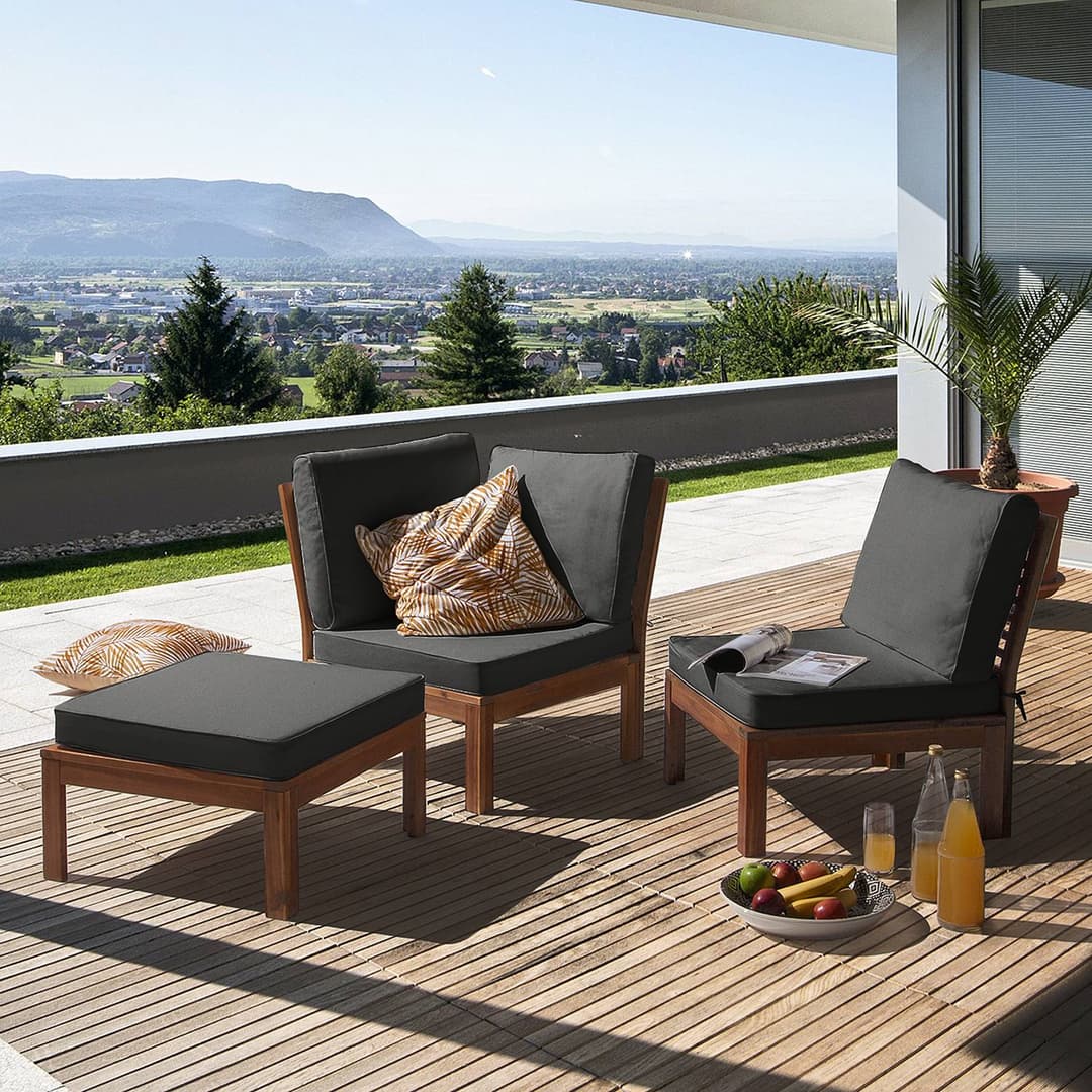 home24 Loungehocker | Grau