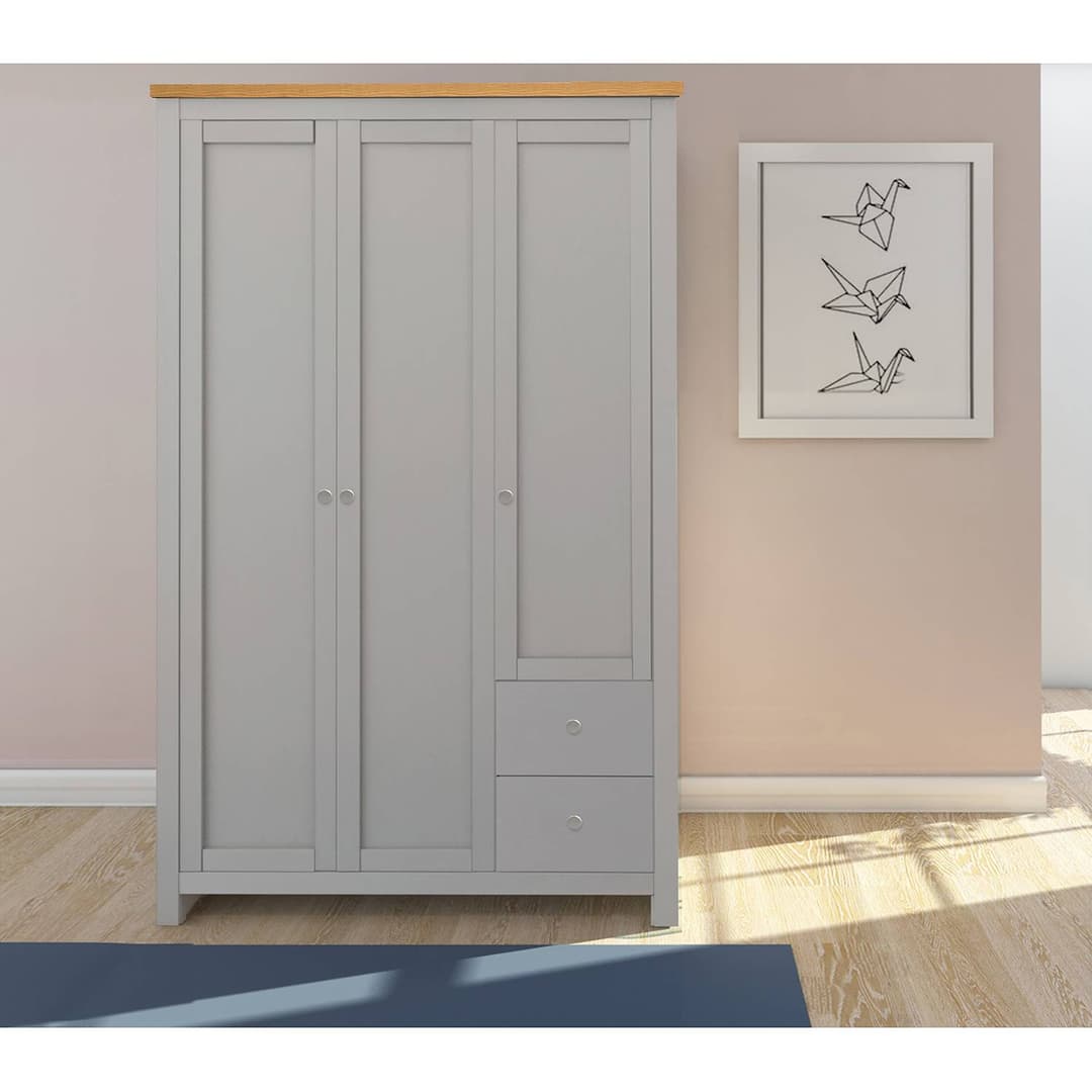 home24 Drehtürenschrank Woodmont | Mehrfarbig