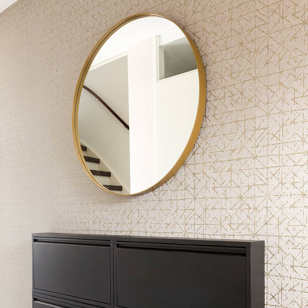 home24 Spiegel McKee rund | Gold