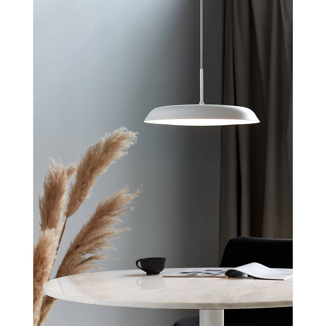 home24 LED-Pendelleuchte Piso | Weiß