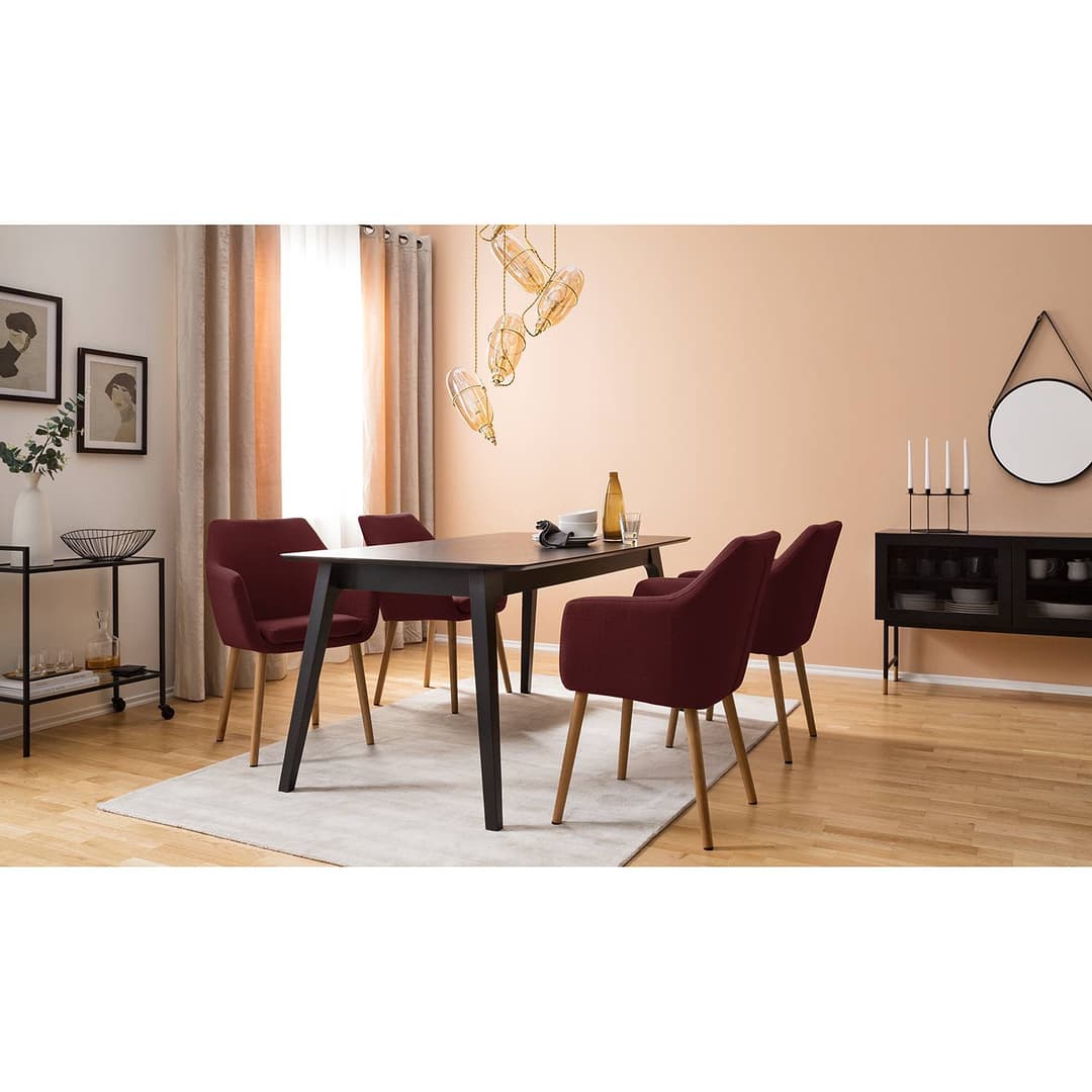 home24 Armlehnenstuhl NICHOLAS | Rot