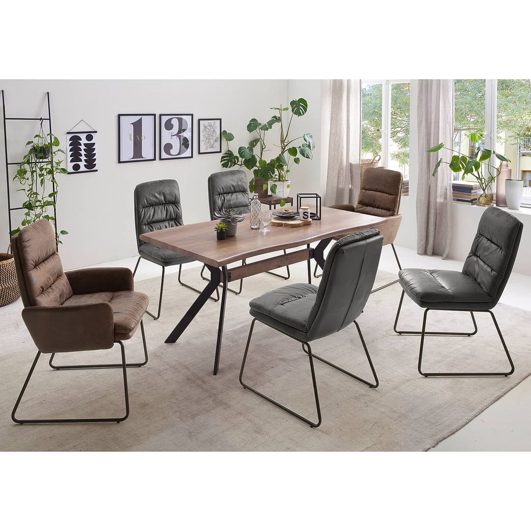home24 Esstisch Kevil 180cm Braun/Eiche | Braun