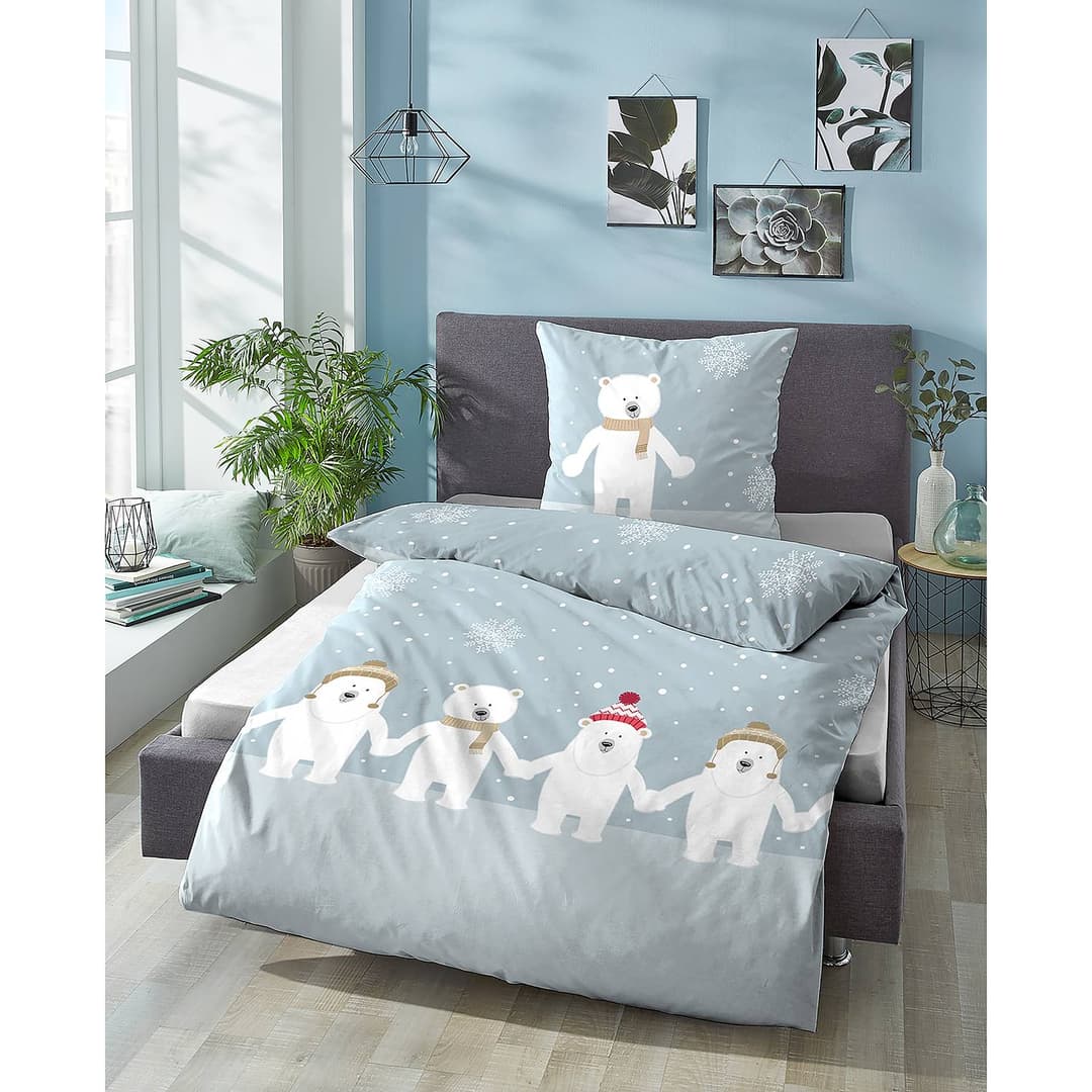 home24 Feinbiber Bettwäsche 0004648 | Blau