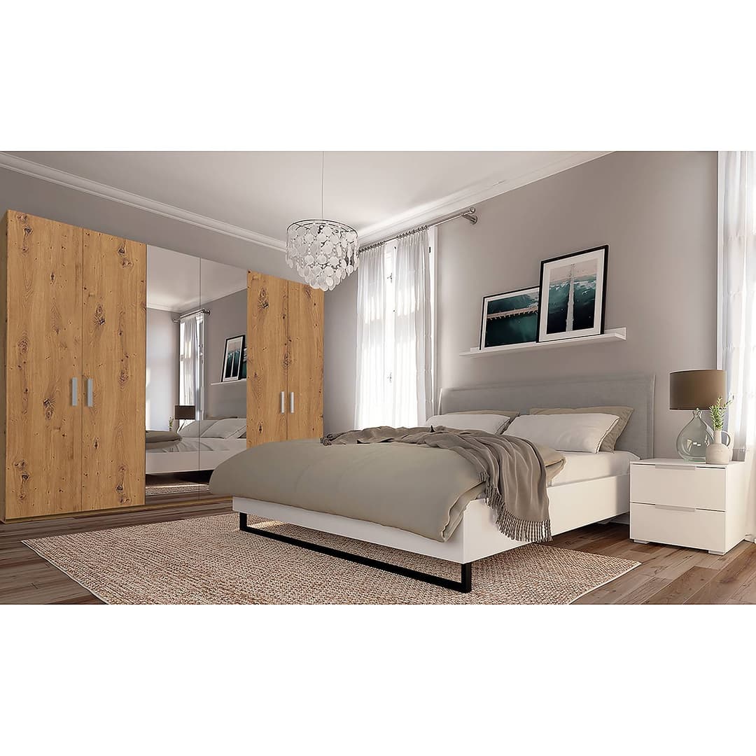 home24 Drehtürenschrank pure reflect | Braun